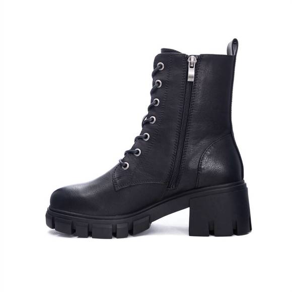 NEW CHINESE LAUNDRY stomp it out combat boots in black - Picture 2 of 4